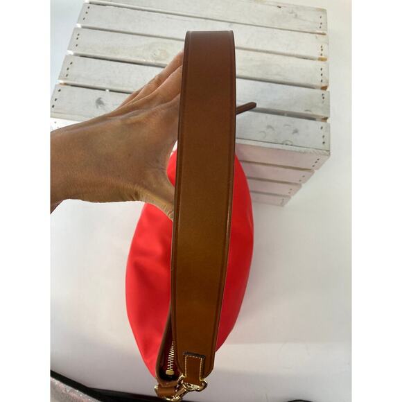 DOONEY & BOURKE LARGERED NYLON BROWN LEATHER SHOULDER BAG - Picture 9 of 16